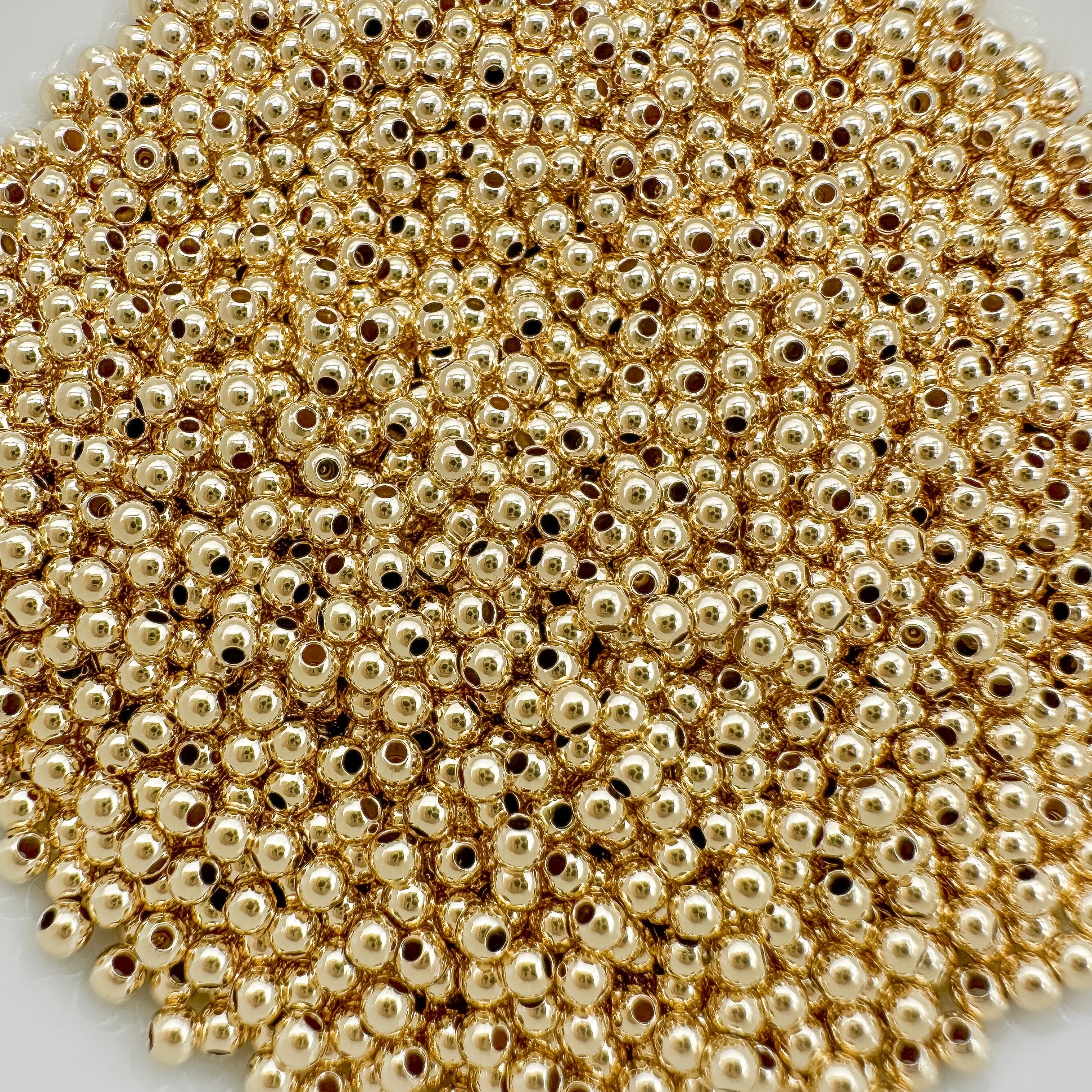 2mm round gold filled beads / wholesale gold filled beads / round gold filled beads 