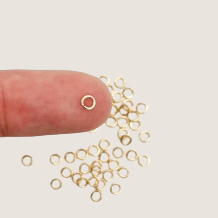 gold filled jump rings / permanent jewelry supplies / 3.3mm 22g gold filled jump ring / sterling silver jump rings / 3.3mm 22g sterling silver jump rings