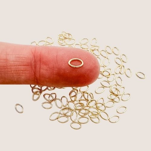 gold filled jump rings / permanent jewelry supplies / 3.5mmx5.5mm 22g gold filled jump ring / sterling silver jump rings / 3.5mmx5.5mm 22g sterling silver jump rings / oval jump rings