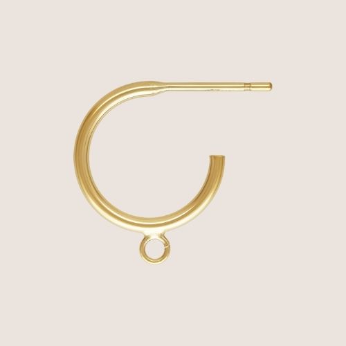 sterling silver hoops, 3/4 hoops, 3/4 hoops with ring, customizable hoops, personalized hoops, gold filled hoops