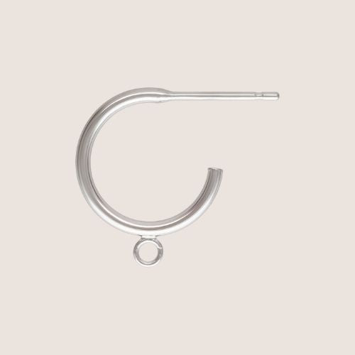 sterling silver hoops, 3/4 hoops, 3/4 hoops with ring, customizable hoops, personalized hoops