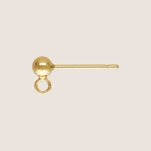 ball studs, 14k gold filled ball studs, ball stud with loop, customized ball studs, customizable studs, sterling silver ball studs, 3mm ball studs