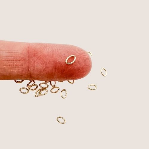 gold filled jump rings / permanent jewelry supplies / 3mmx4.5mm 22g gold filled jump ring / sterling silver jump rings / 3mmx4.5mm 22g sterling silver jump rings / oval jump rings
