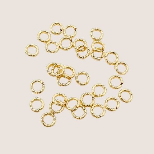 gold filled jump rings / permanent jewelry supplies / 4mm 20.5g gold filled jump ring  / sparkle jump rings