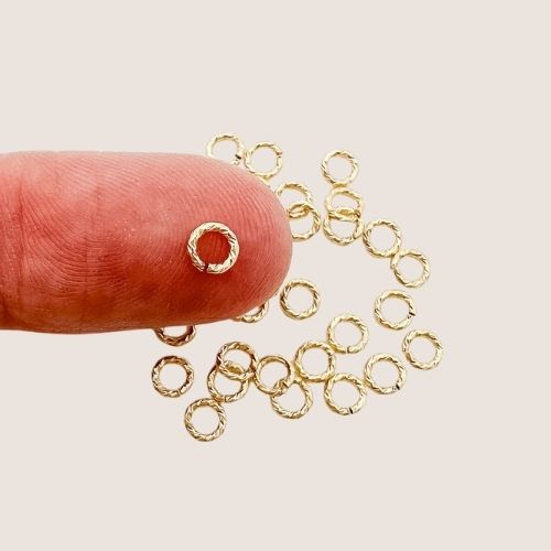 gold filled jump rings / permanent jewelry supplies / 4mm 20.5g gold filled jump ring  / sparkle jump rings