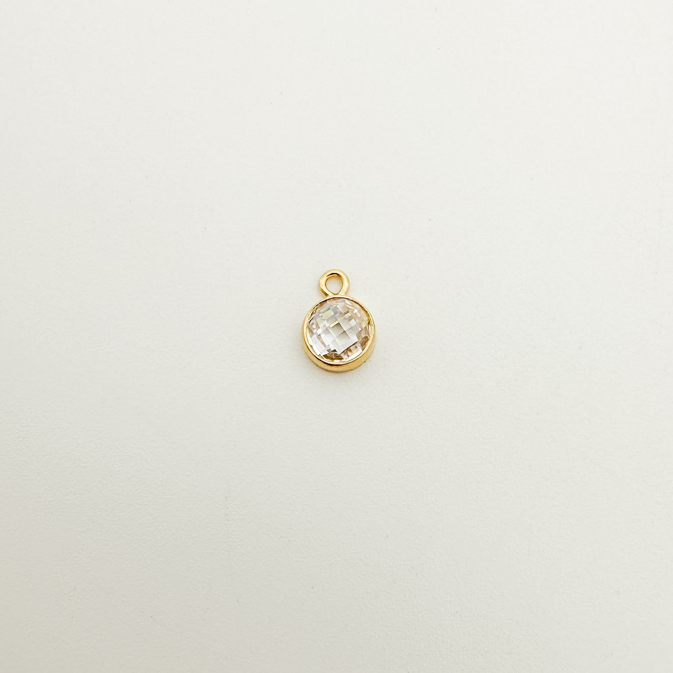 4mm Double-Sided CZ Birthstone Drop Charms