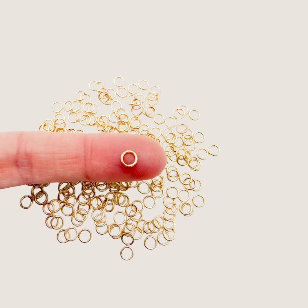 gold filled jump rings / permanent jewelry supplies / 5mm 20g gold filled jump ring 