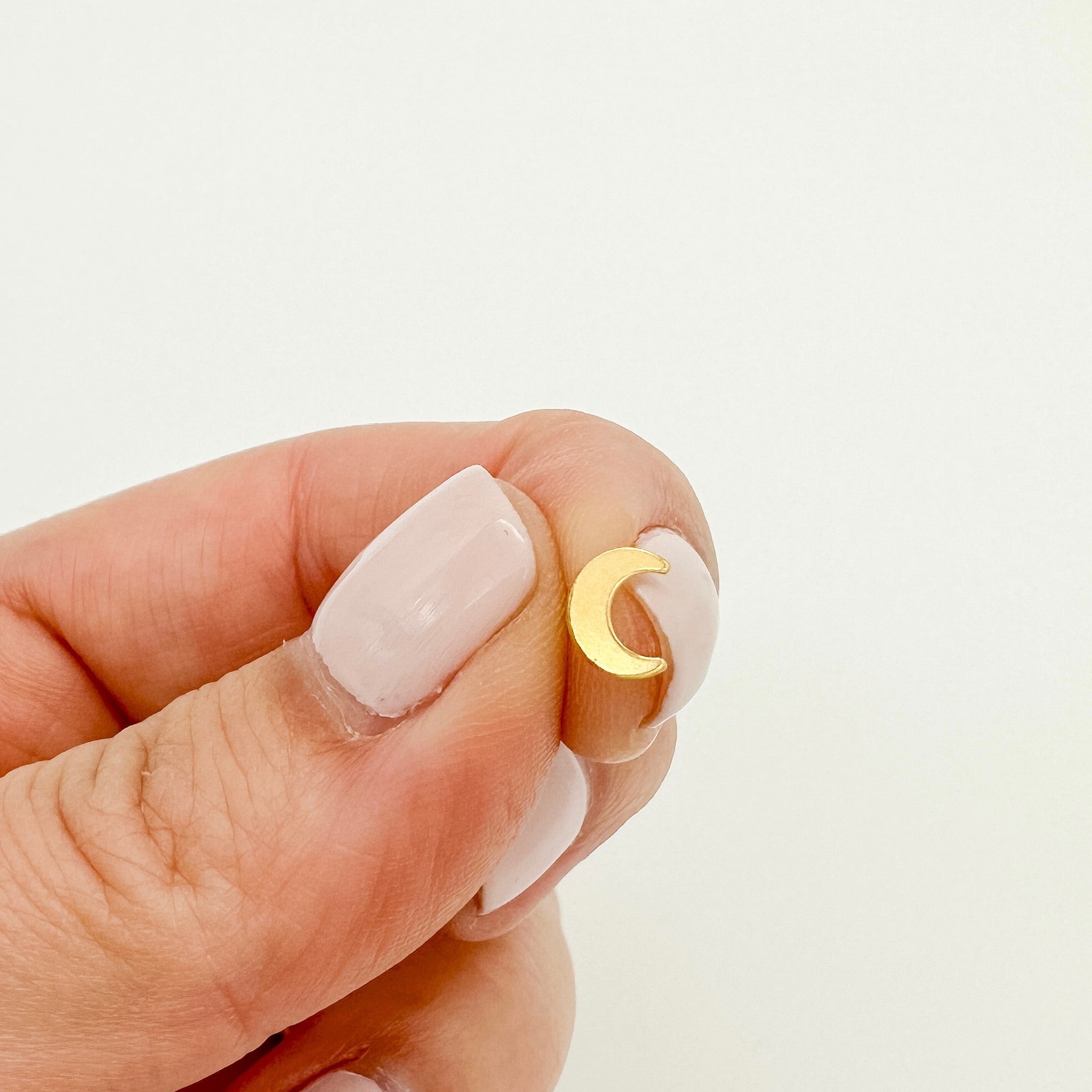 gold filled moon studs, moon earrings, crescent moon stud earrings, gold filled moon earrings, gold filled crescent moon studs