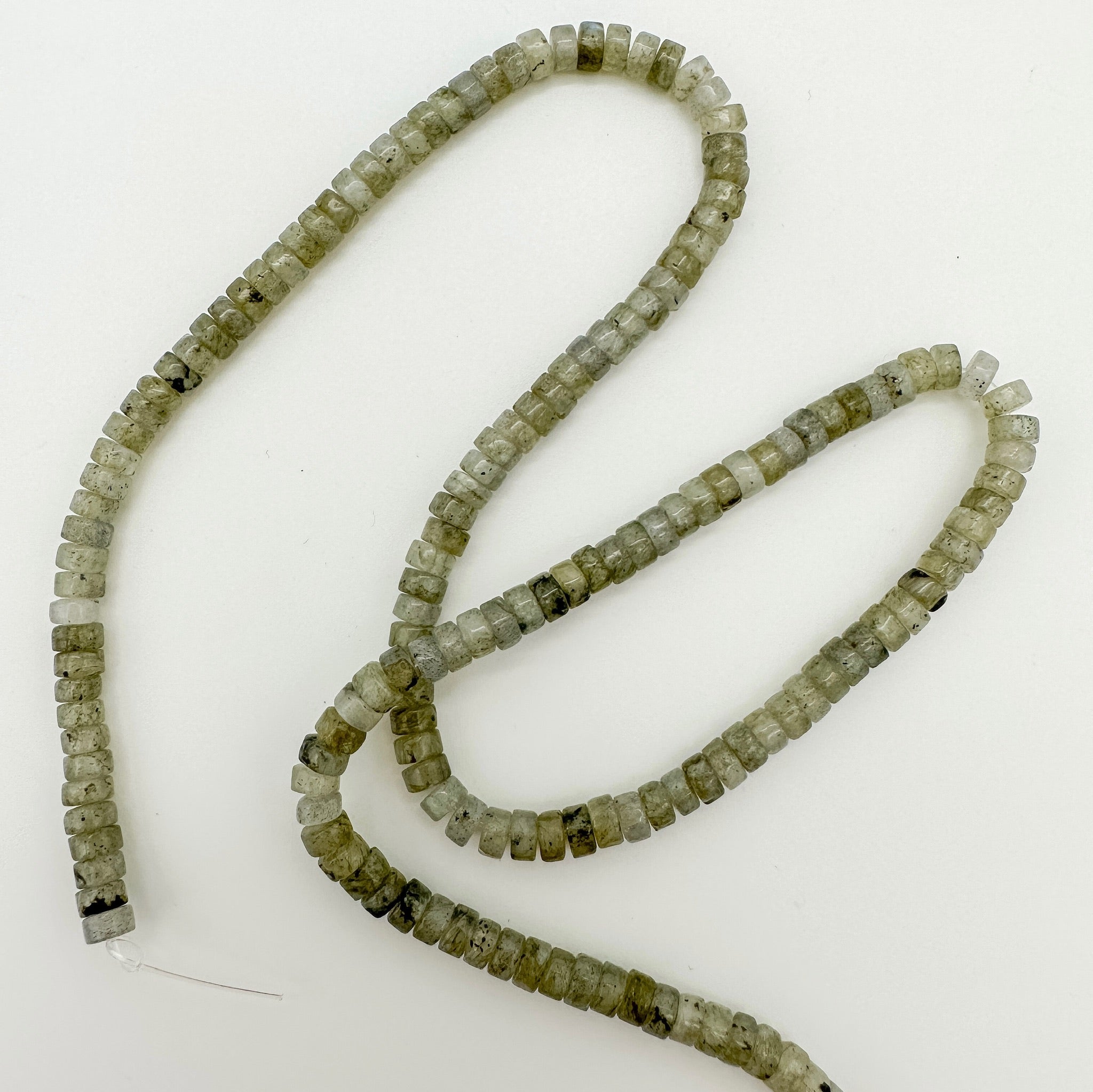  Natural Labradorite Beads Strands, Heishi Beads beads for jewelry making, beaded bracelets, jewelry supplies
