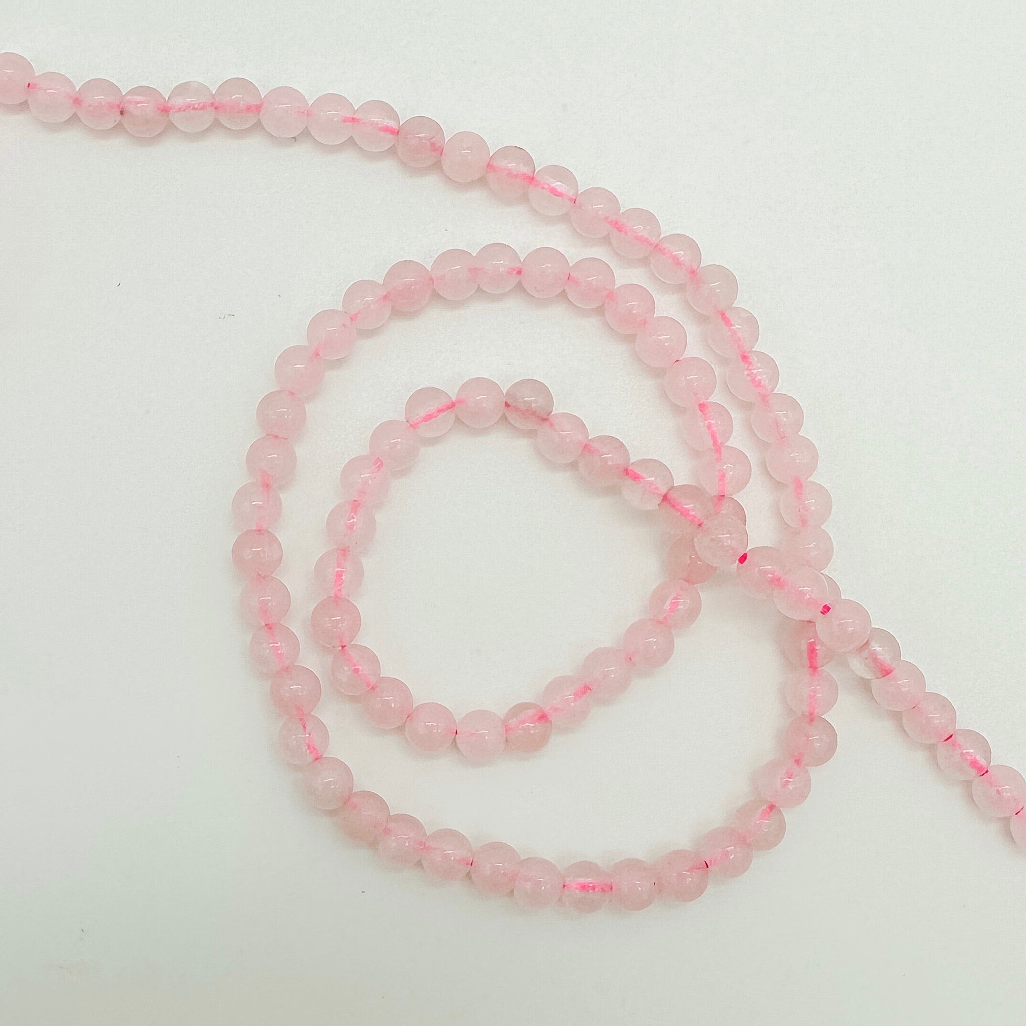 Natural Rose Quartz Beads Round Shape 4mm bead strands for jewelry making, beaded bracelets, jewelry supplies
