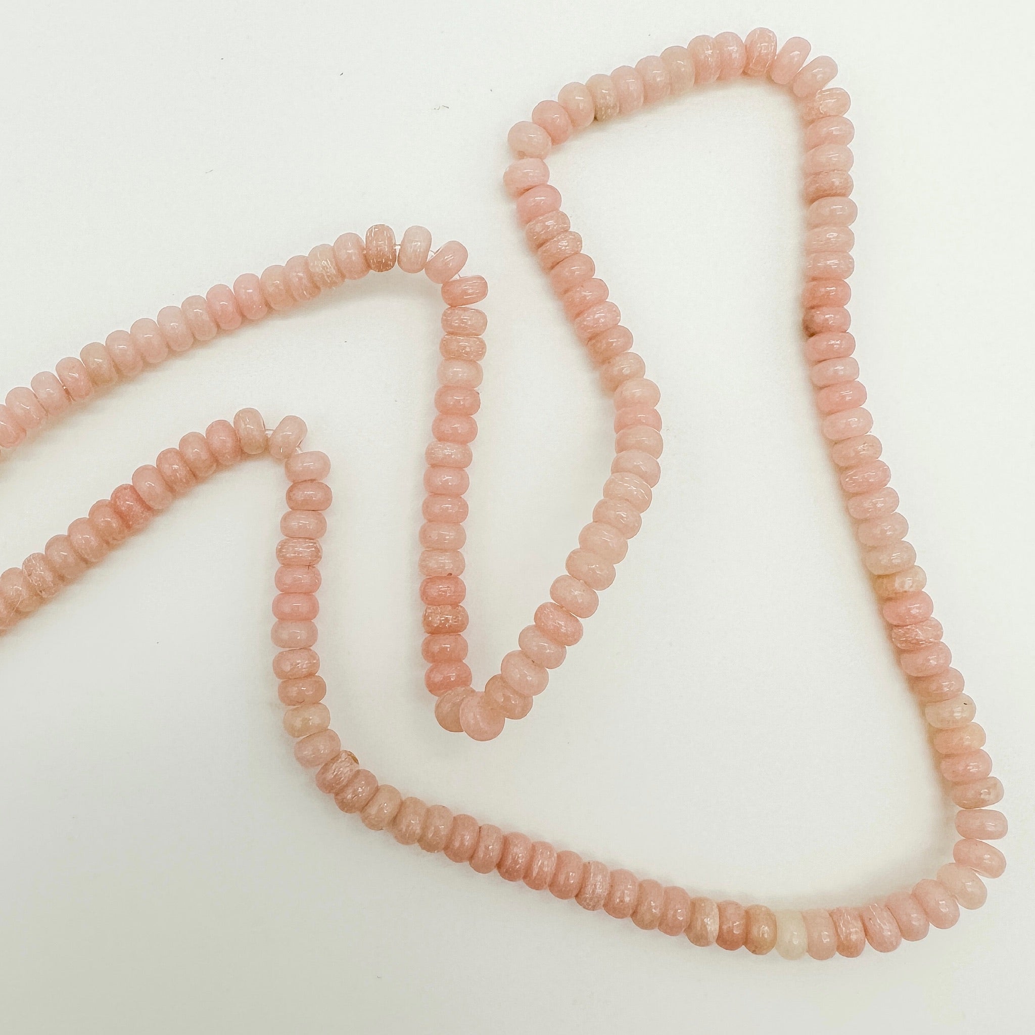 Natural Pink Opal Rondelle Shape 4~4.5x2~3mm bead strands for jewelry making, beaded bracelets, jewelry supplies