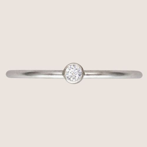 sterling silver stacking ring / sterling silver bezel ring / bezel stacking ring 
