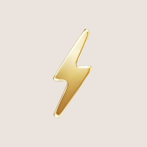 lightning bolt stud earrings for wholesale jewelry, gold filled studs, sterling silver studs