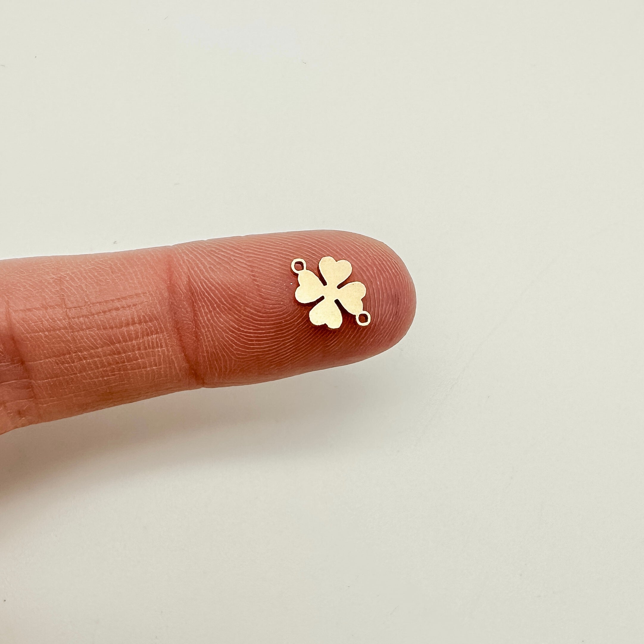 clover connector, gold filled clover charm, gold filled clover connector, st. patrick's day charm, gold filled charms, permanent jewelry connectors