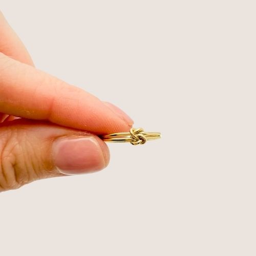 double knot ring, 14k gold-filled ring, dainty ring, gold ring, knot ring, jewelry supplies, wholesale company