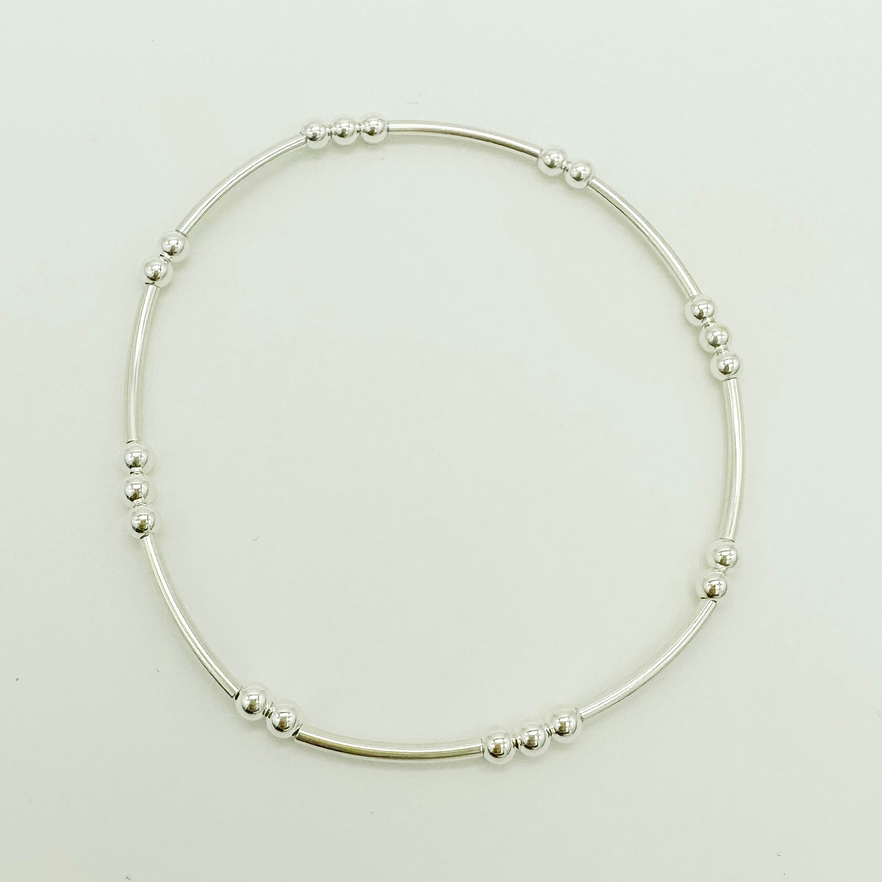 sterling silver bracelet / sterling silver beaded bracelet / beaded bracelet / permanent jewelry supplies