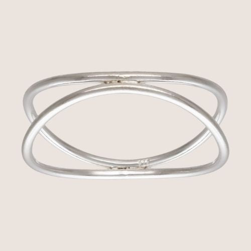 double wave ring / gold filled stacking ring / sterling silver stacking ring