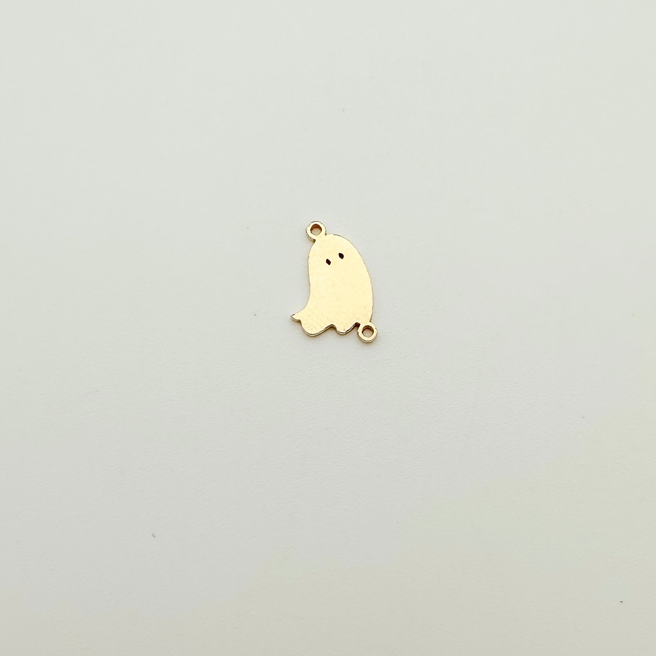 ghost charm, ghost connector, gold filled ghost charm, sterling silver ghost charm, permanent jewelry supplies, permanent jewelry charms