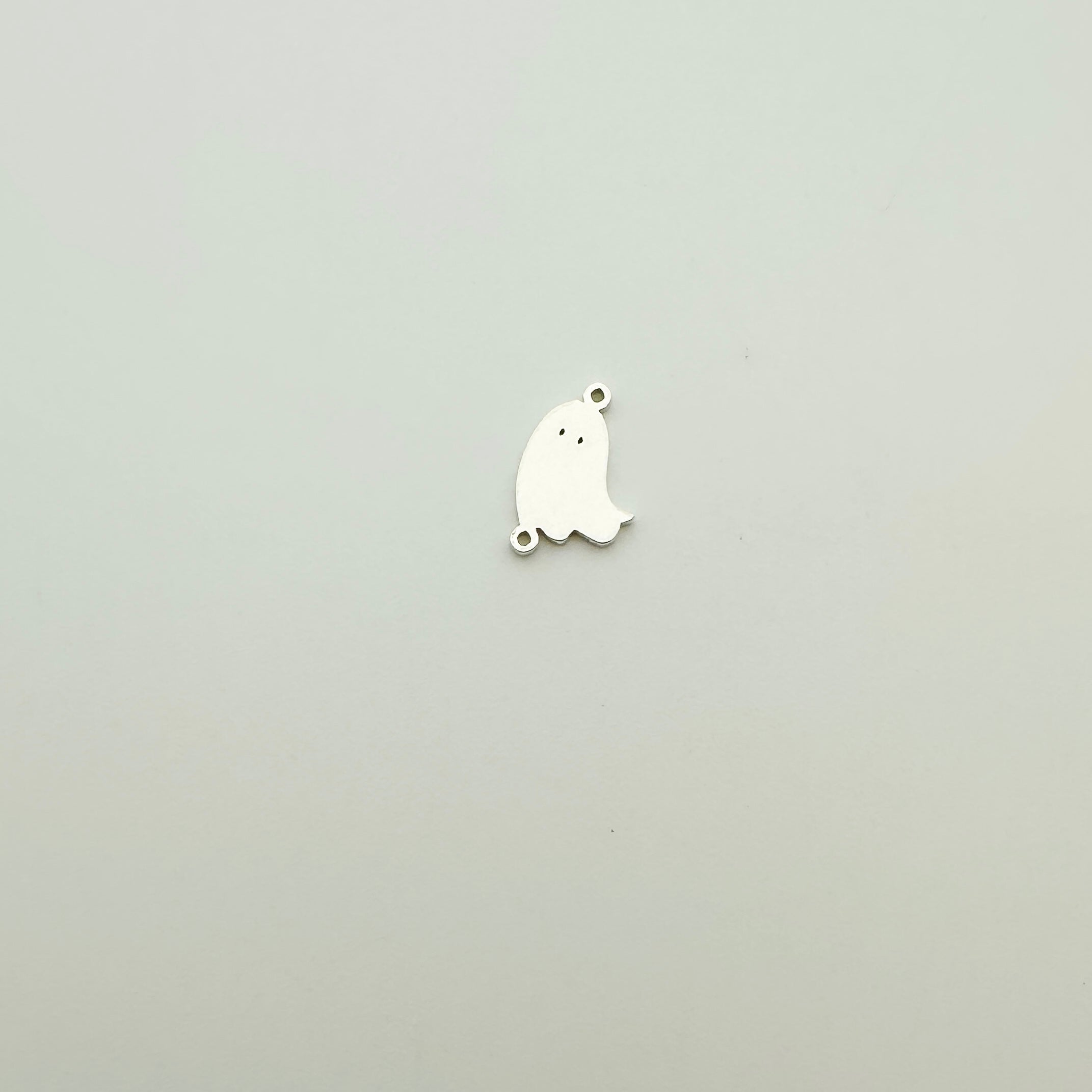 ghost charm, ghost connector, gold filled ghost charm, sterling silver ghost charm, permanent jewelry supplies, permanent jewelry charms