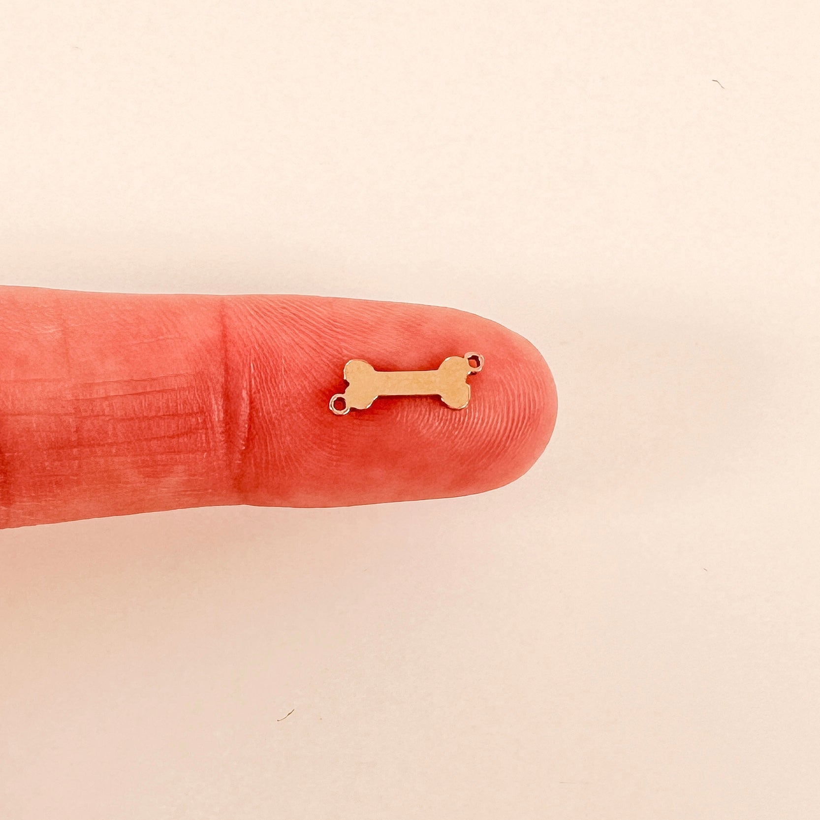 gold filled connectors, gold filled charms, permanent jewelry charms, permanent jewelry supplies, dog bone charm