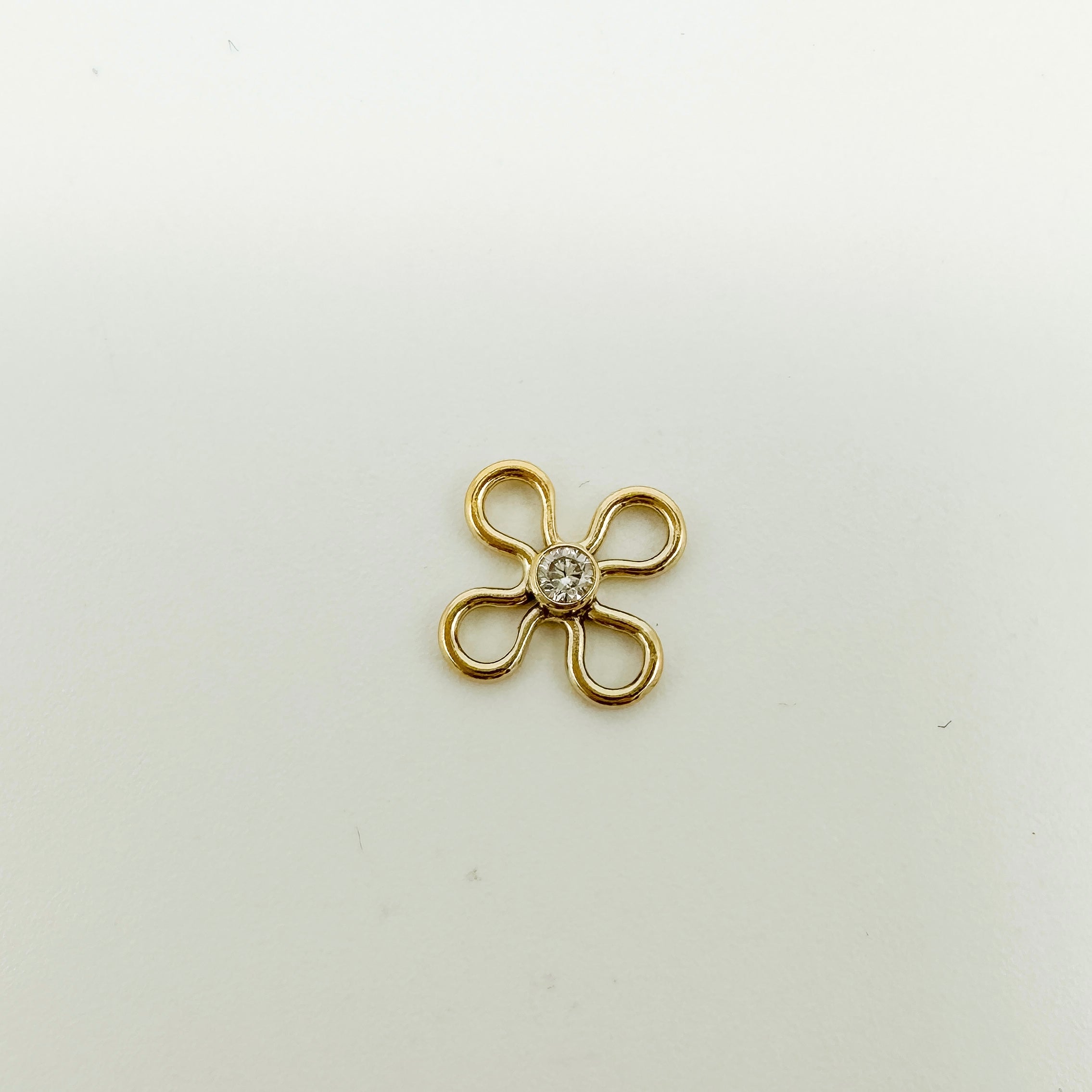 flower connector, cz flower connector, permanent jewelry connector