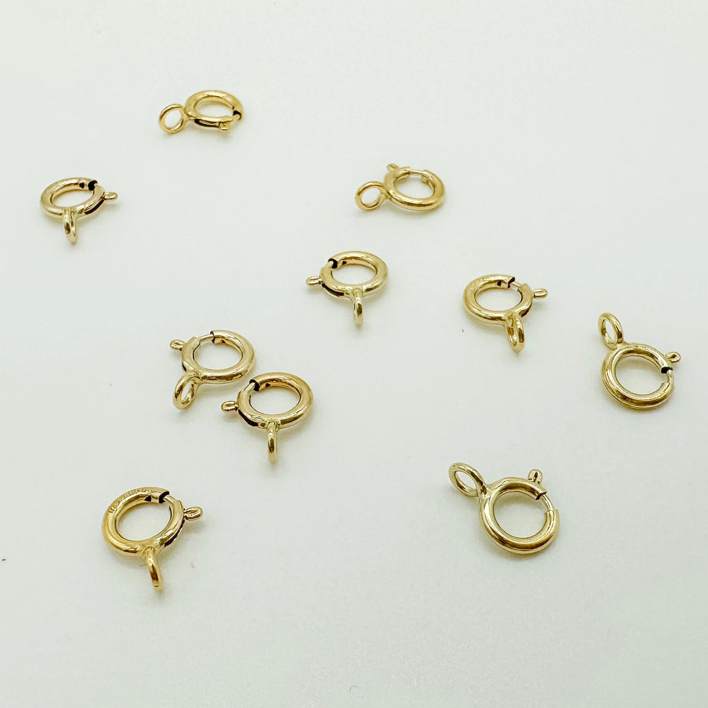 gold filled spring ring clasps / permanent jewelry supplies