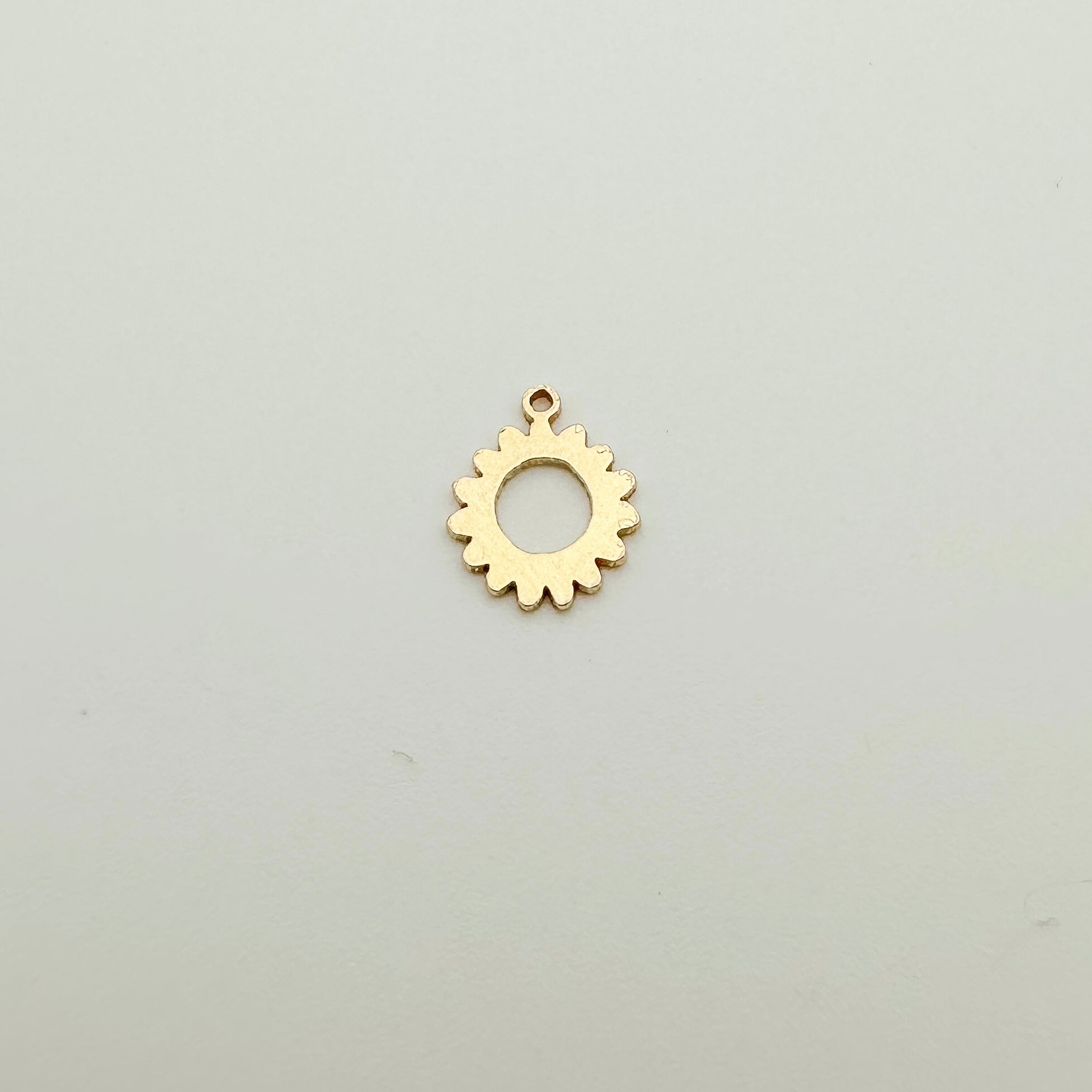 sunflower connector, gold filled sunflower connector, nature connector, flower connector, permanent jewelry connectors