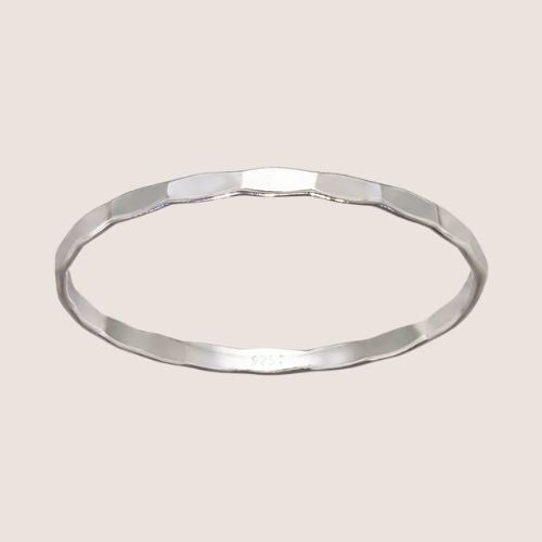 gold filled hammered stacking ring / sterling silver hammered stacking ring