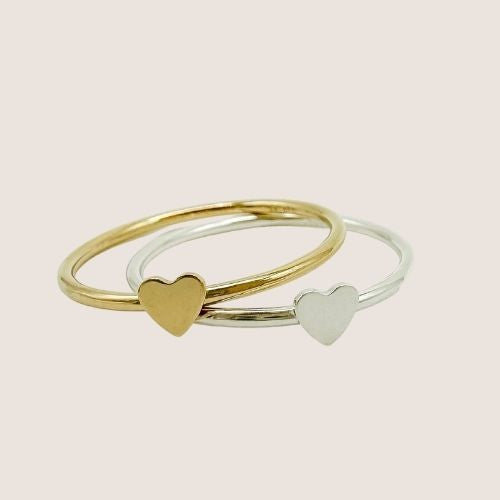 essbe jewelry supply, stacking ring, gold filled ring, heart stacking ring, heart ring, wholesale rings
