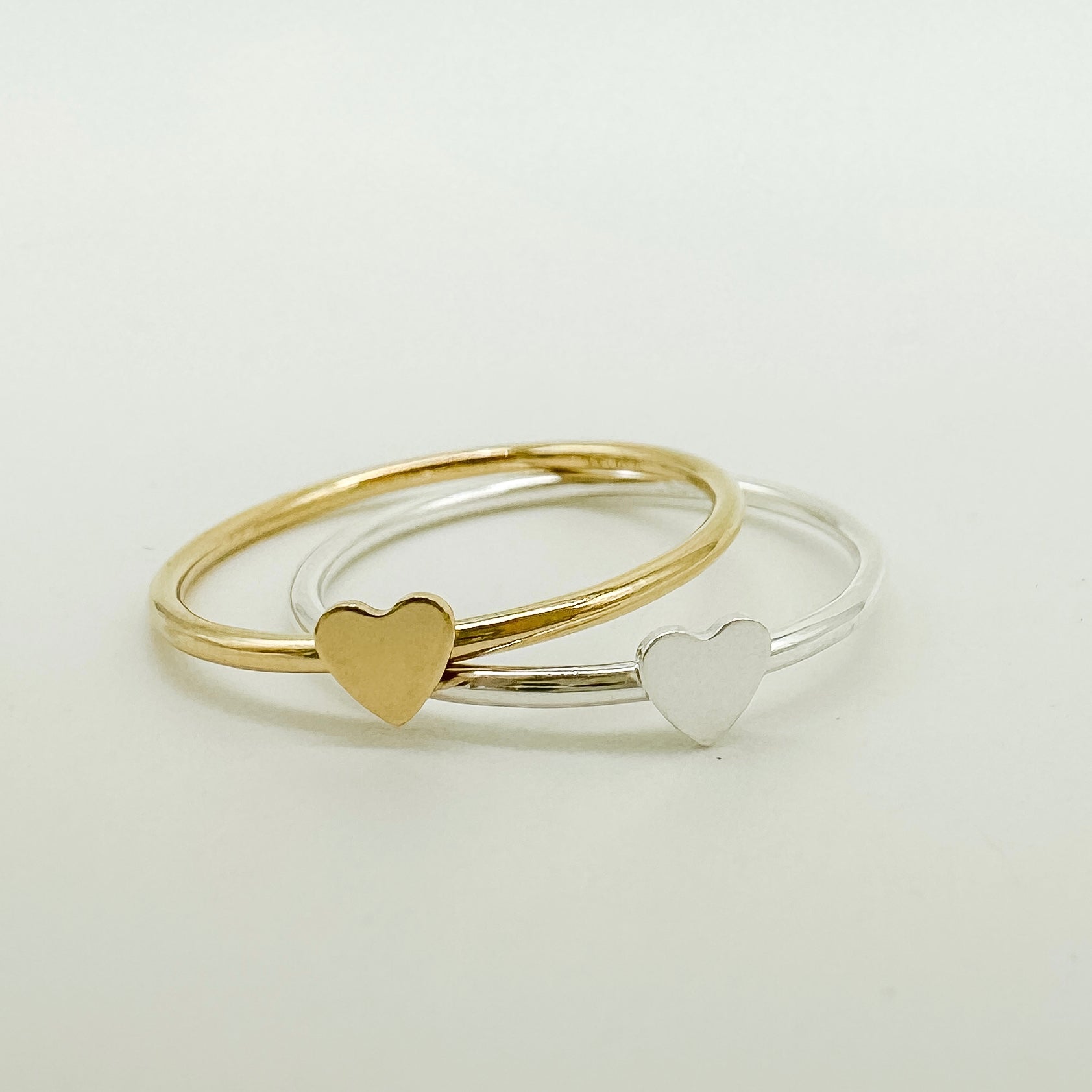 essbe jewelry supply, stacking ring, gold filled ring, heart stacking ring, heart ring, wholesale rings
