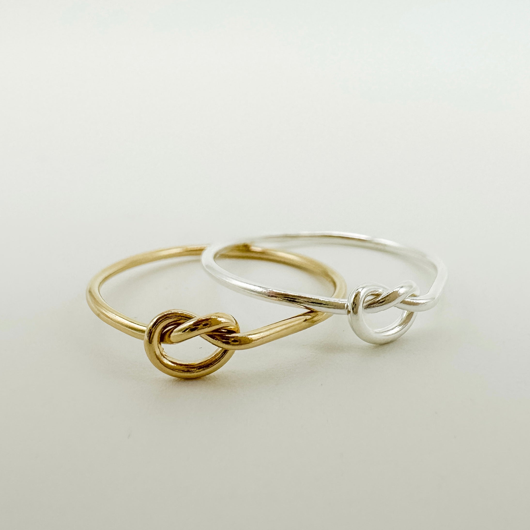 essbe jewelry supply, stacking ring, gold filled ring, knotted heart ring, heart ring, wholesale rings