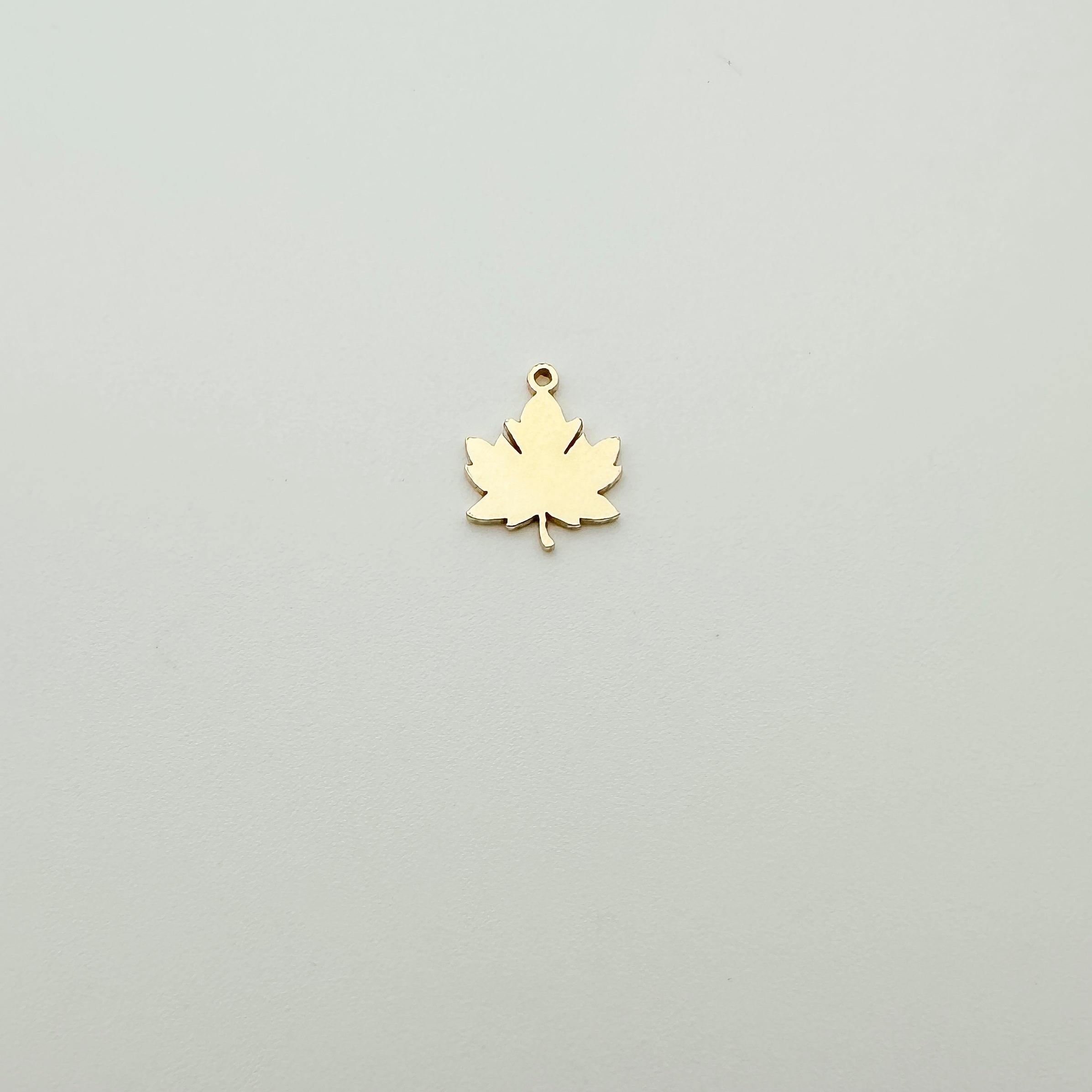 leaf charm, leaf connector, gold filled leaf charm, sterling silver leaf charm, permanent jewelry supplies, permanent jewelry charms