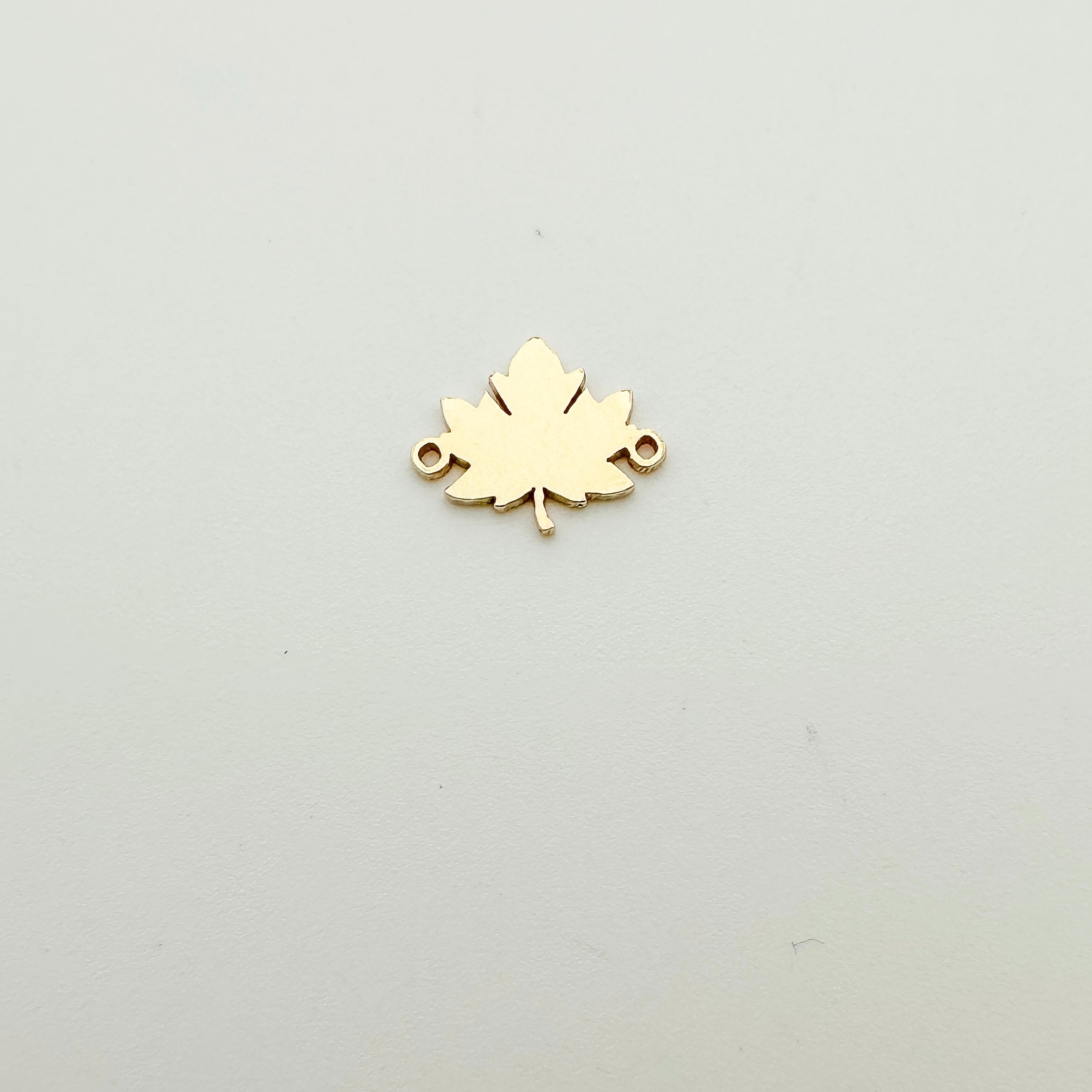 leaf charm, leaf connector, gold filled leaf charm, sterling silver leaf charm, permanent jewelry supplies, permanent jewelry charms