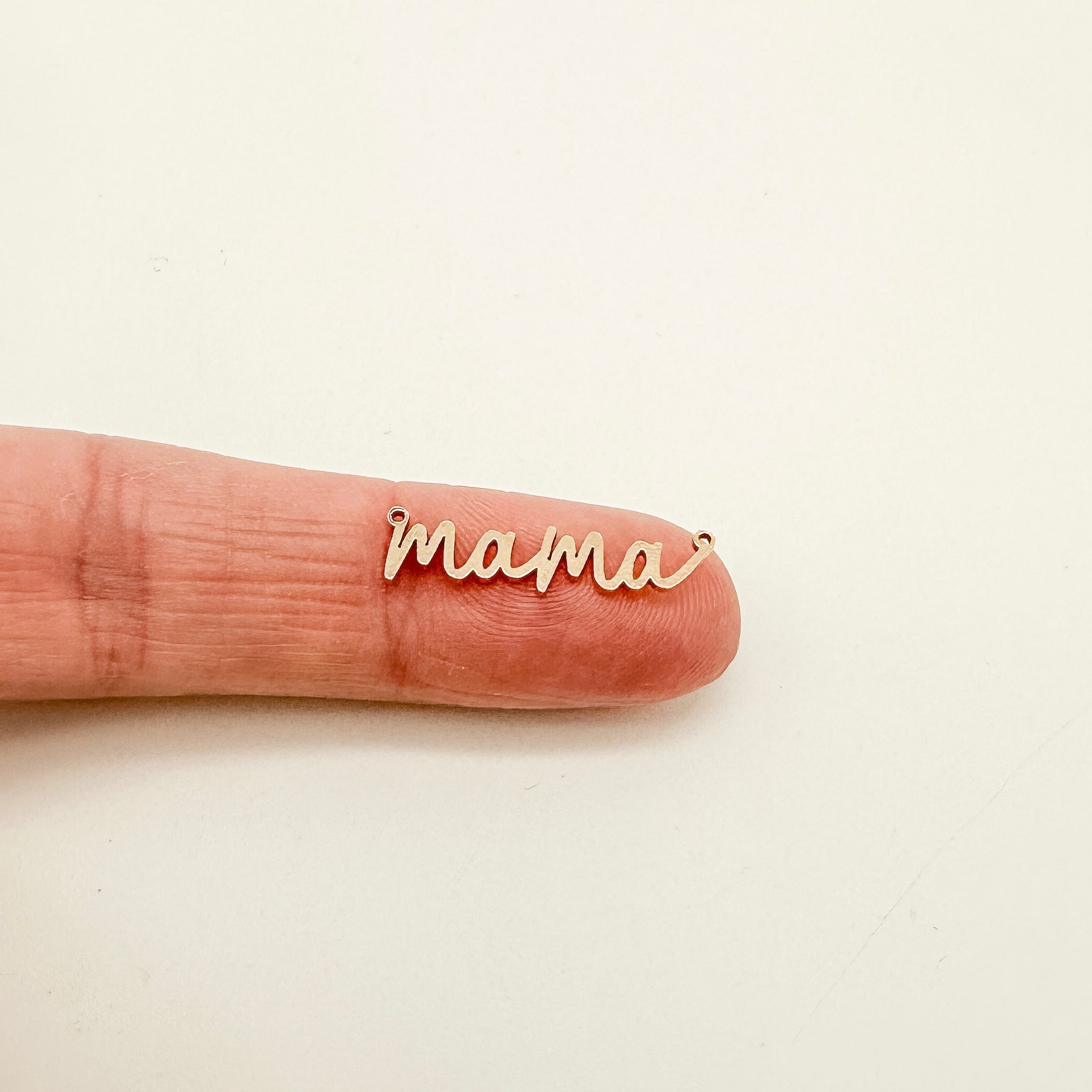 gold filled mama connector, permanent jewelry connector
