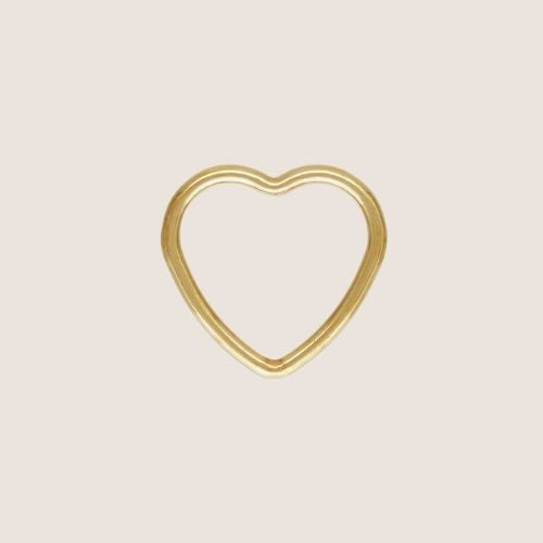 open heart studs, 14k gold-filled studs, open heart earrings, customizable studs, sterling silver studs
