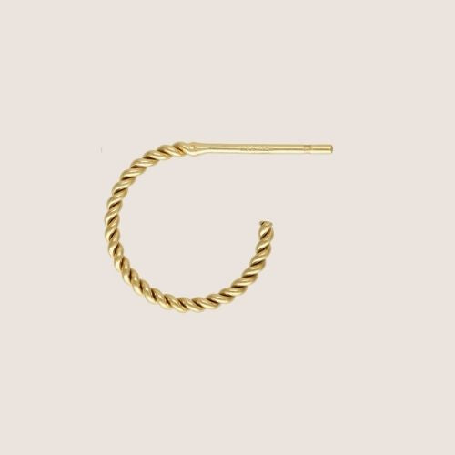gold filled earrings, gold filed huggies, wholesale huggies, twisted rope huggies, gold filled rope earrings, rope earrings, rope huggies