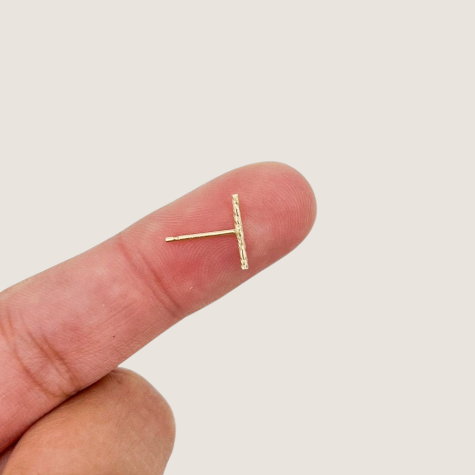 sparkle bar studs, 14k gold-filled studs, sparkle bar earrings, customizable studs, sterling silver studs