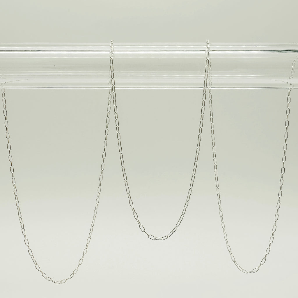sterling silver paperclip chain, paperclip chain by the foot, wholesale chain, sterling silver paperclip chain