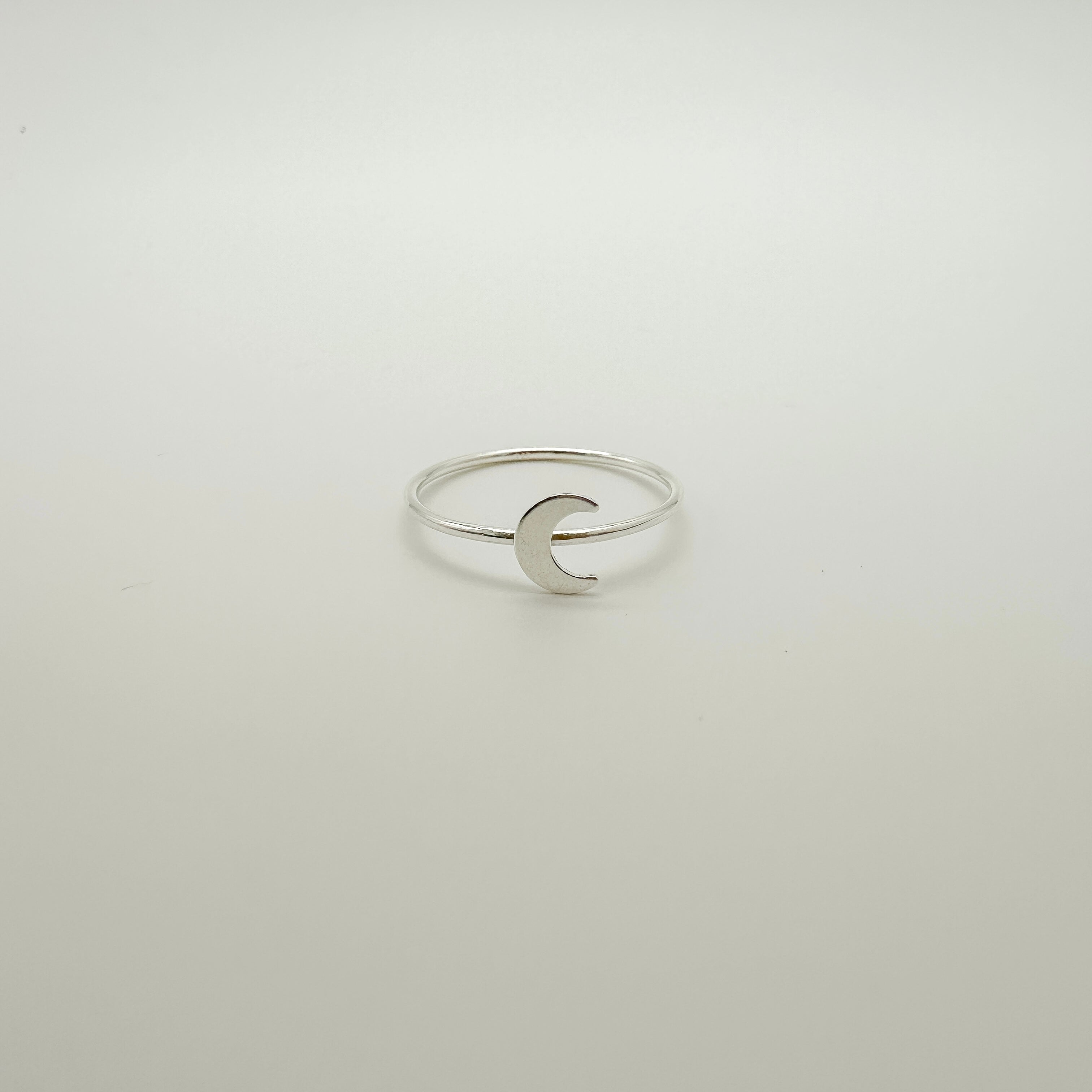 gold filled crescent moon ring, crescent moon ring, moon ring, moon jewelry, sterling silver moon ring, sterling silver stacking rings, wholesale sterling silver rings