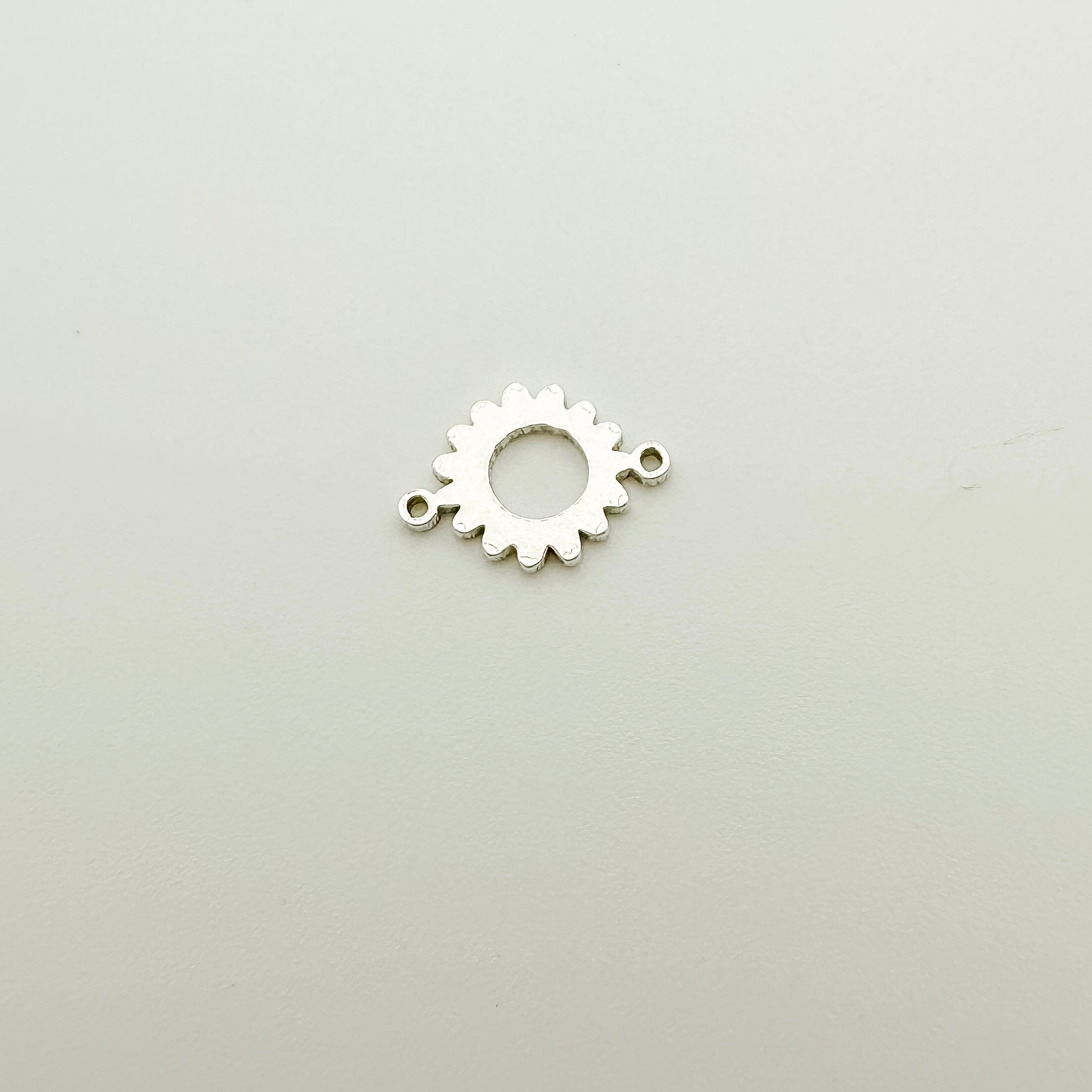 sunflower connector, gold filled sunflower connector, nature connector, flower connector, permanent jewelry connectors