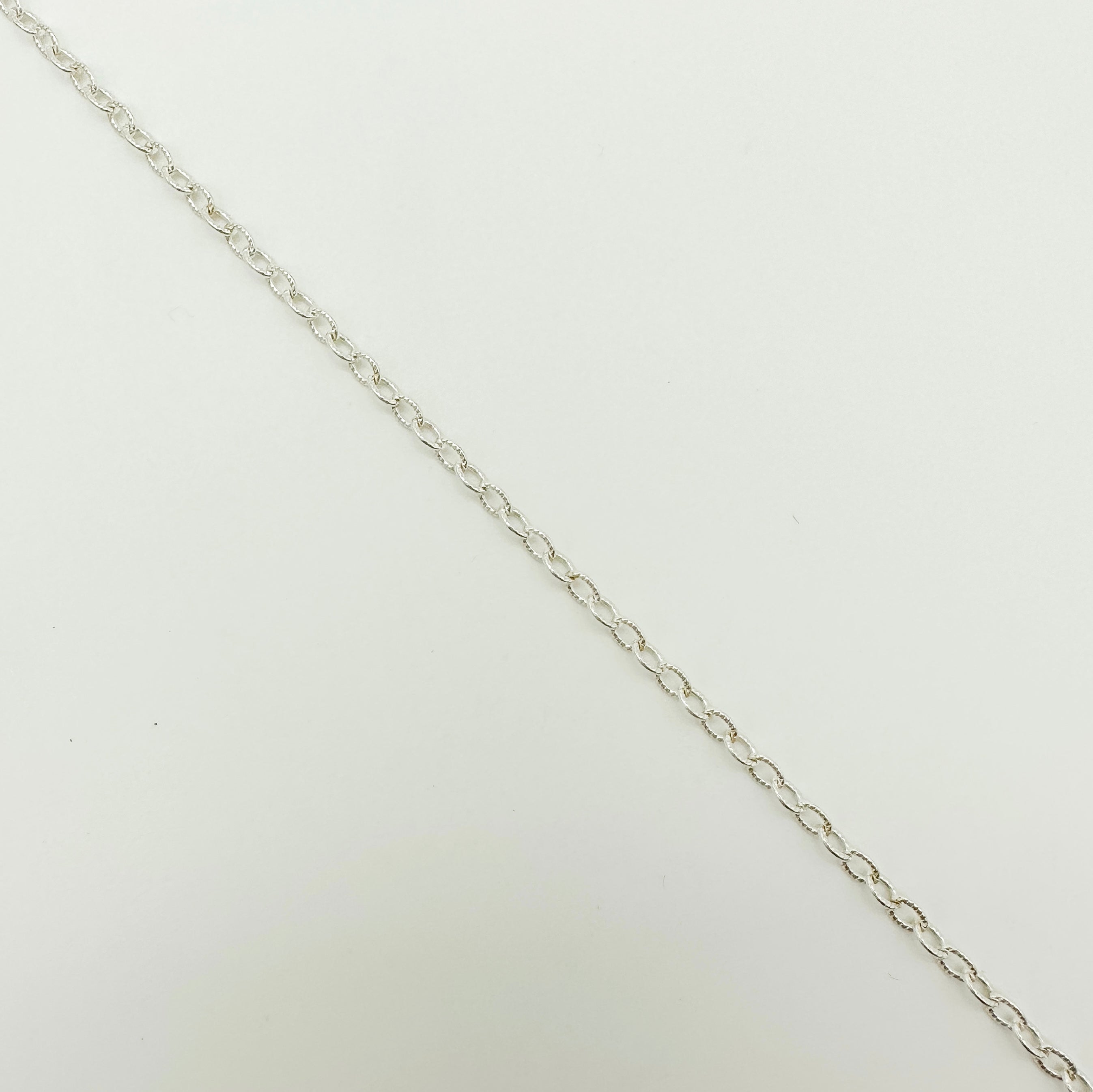 textured cable chain / sterling silver chain / wholesale chain / permanent jewelry supplier / permanent jewelry chain