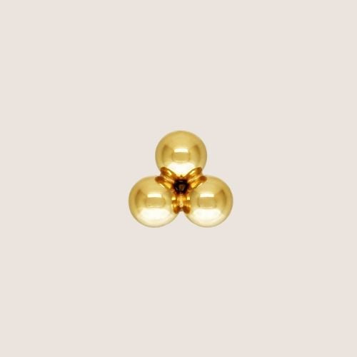 14k gold-filled triple ball studs, ball studs, triple ball studs, gold studs, 14k gold-filled studs, sterling silver triple ball studs, sterling silver studs