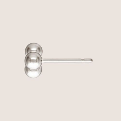 14k gold-filled triple ball studs, ball studs, triple ball studs, gold studs, 14k gold-filled studs, sterling silver triple ball studs, sterling silver studs