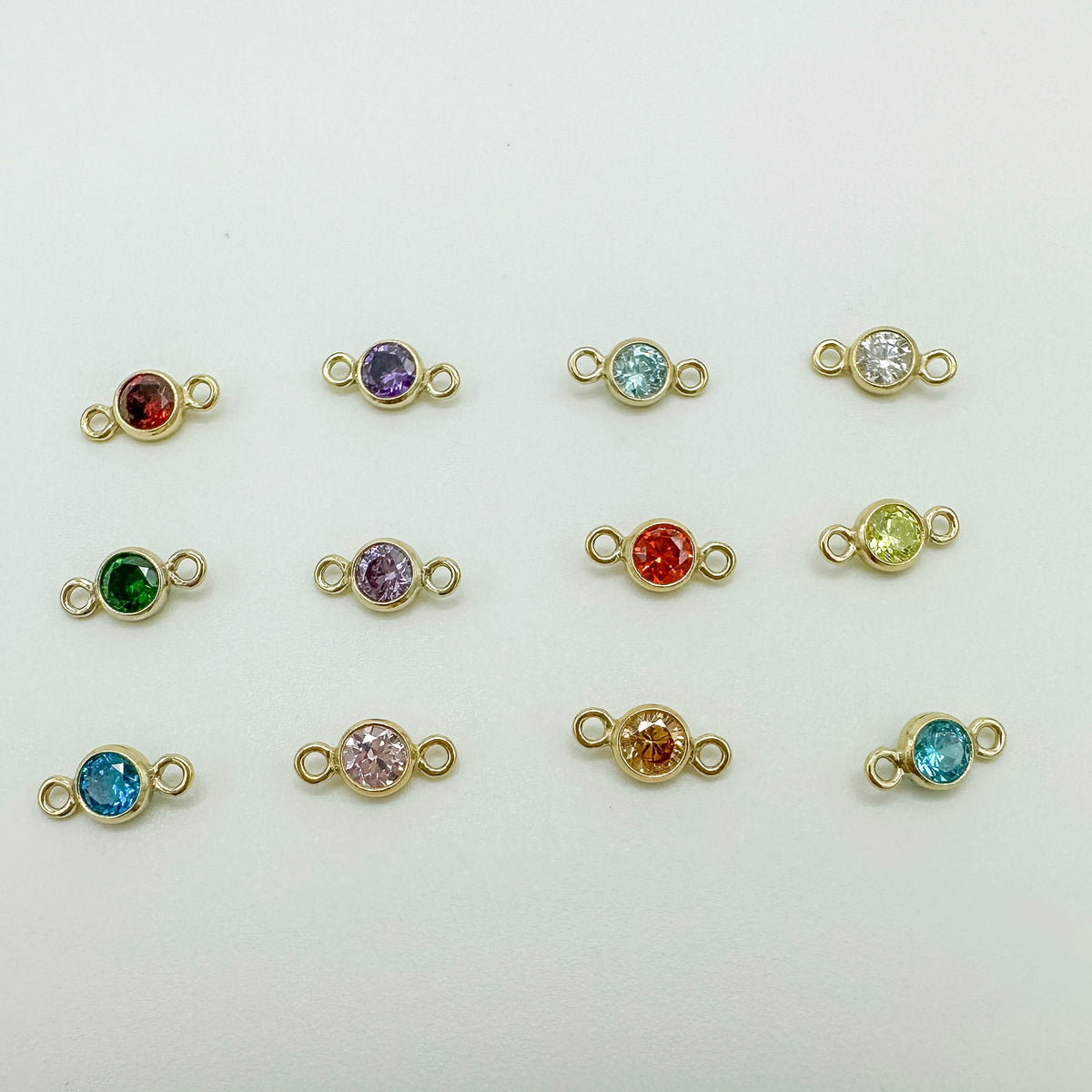 3mm Birthstone CZ Connectors – Essbe Jewelry Supply