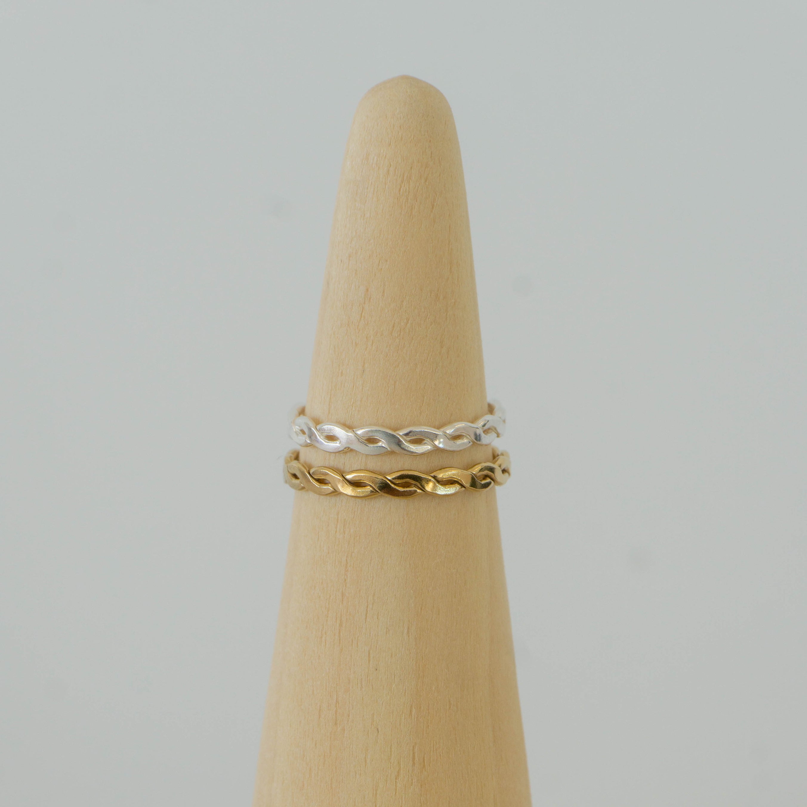 gold filled woven ring / sterling silver woven ring