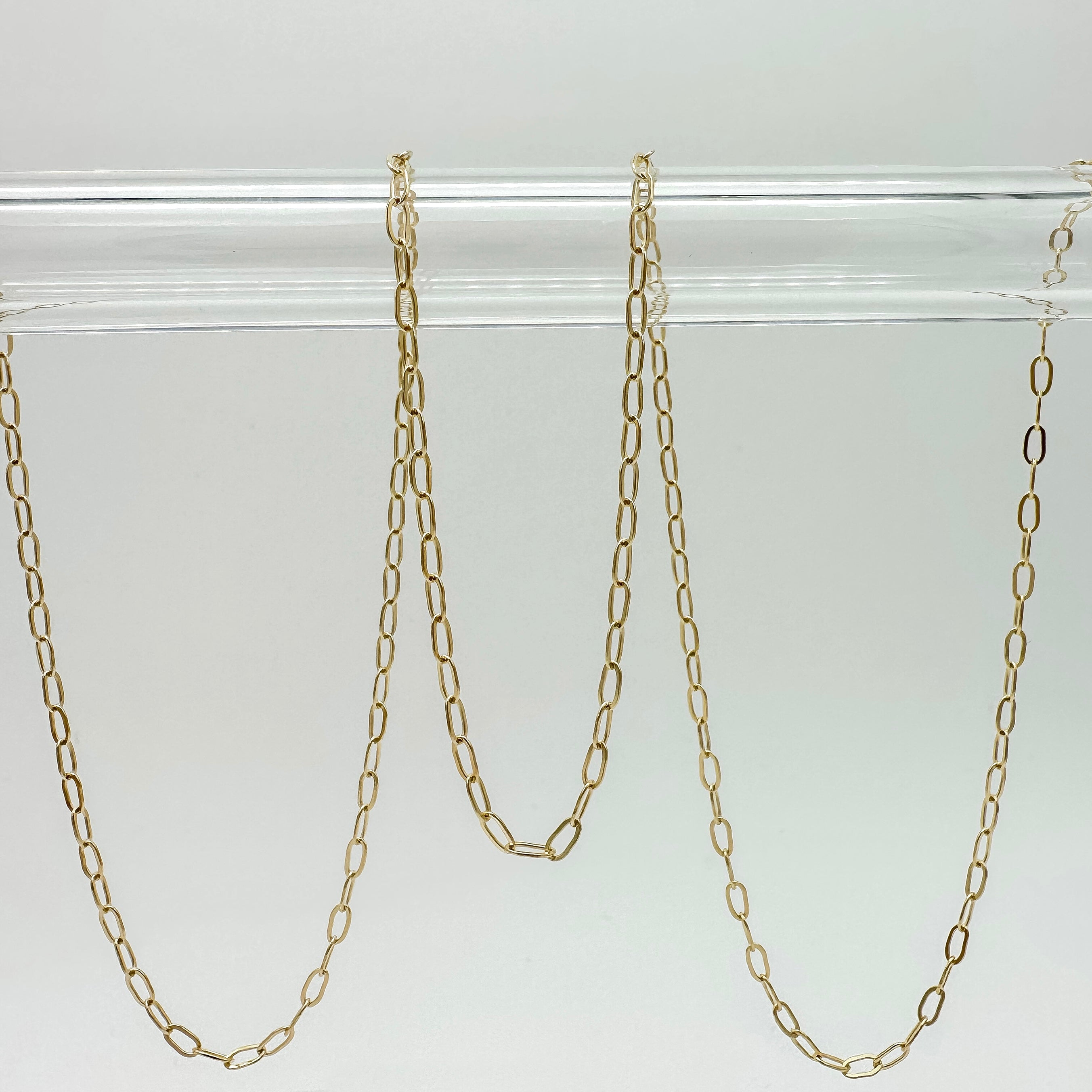 gold filled paperclip chain permanent jewelry supplies